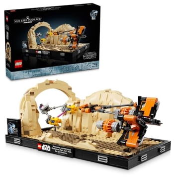 LEGO Star Wars: The Phantom Menace Mos ESPA Podrace Diorama, Build and Display Model for Adults, Sta...