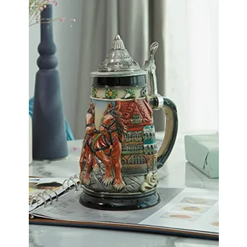 HAUCOZE German Beer Stein Mug - Perfect for Oktoberfest