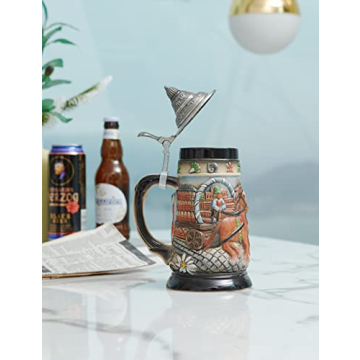 HAUCOZE German Beer Stein Mug - Perfect for Oktoberfest