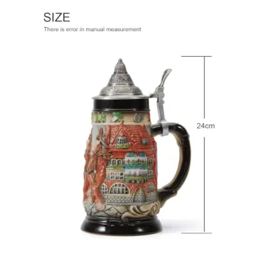 HAUCOZE German Beer Stein Mug - Perfect for Oktoberfest