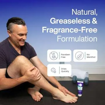 EPSOM-IT Calming Foot Lotion - Topical Magnesium Cream for Sore Feet & Ankles, Epsom Salt Magnesium Sulfate Rub with Urea, Soften Tough Skin & Cracked Heels, Leg Cramps and Achy Feet, 3.5oz