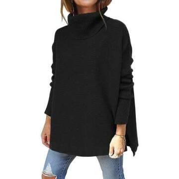 Stylish Women's Turtleneck Oversized Sweater for Fall 2022