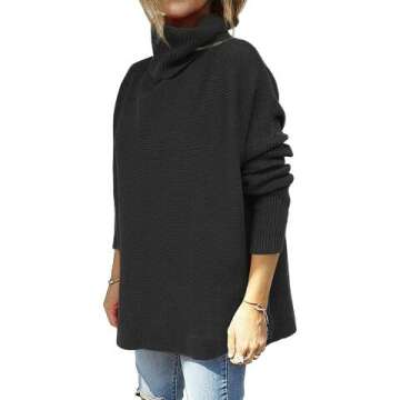 Stylish Women's Turtleneck Oversized Sweater for Fall 2022