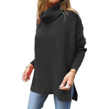 Stylish Women's Turtleneck Oversized Sweater for Fall 2022