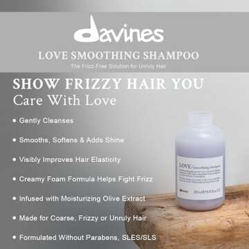 Davines LOVE Smoothing Shampoo, 8.45 fl. oz.