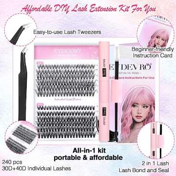 DIY Lash Clusters Eyelash Extension Kit 240 pcs by EYDEVRO