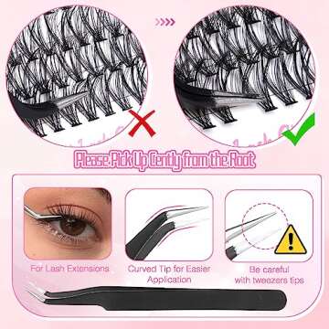 DIY Lash Extension Kit 240 pcs for Beautiful Lashes
