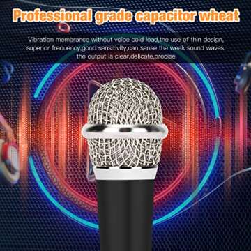 DELADOLA Mini Microphone,Portable Vocal Tiny Microphone, Asmr Microphone,Phone Microphone, Mini Kara...