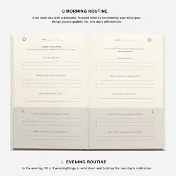 The Gratitude Diary - Day Guide for More Mindfulness, Happiness, Affirmation and Productivity | A Simple Undated Effective Daily Planner Gratitude Journal for Women & Men