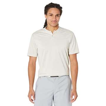 adidas Men's Standard Textured Stripe Polo Shirt - Eco-Friendly Comfort in Clear Brown