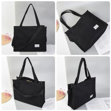 Casual Corduroy Tote Bag for Women - Stylish & Functional