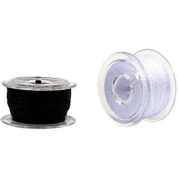 SINGER SINGER 42145 Class 15 Black & White Threaded Bobbins, Black, White 12 Count