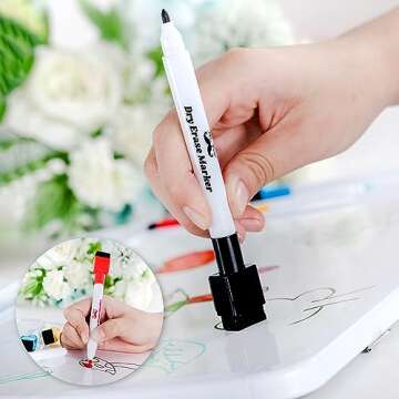 Mr. Pen- Dry Erase Board, 12.5" x 9.5" with 8 Dry Erase Markers and 2 Board Magnets, Small Whiteboard, Mini White Board, White Board Dry Erase, Small Magnetic Board, Magnetic White Board
