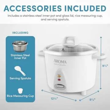 Aroma Stainless Steel Rice Cooker for Perfect Cooking