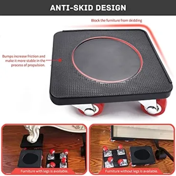 Kocuos Heavy-Duty Moving Dolly Set with Lifter 4 Wheels