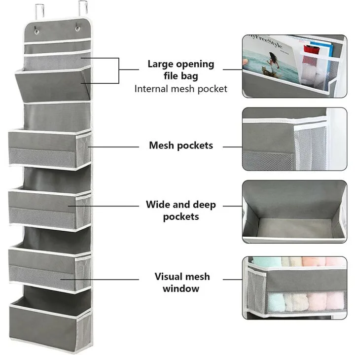 GALMAXS7 Over The Door Storage Organizer with Hooks