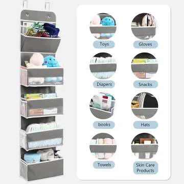 GALMAXS7 Over The Door Storage Organizer with Hooks