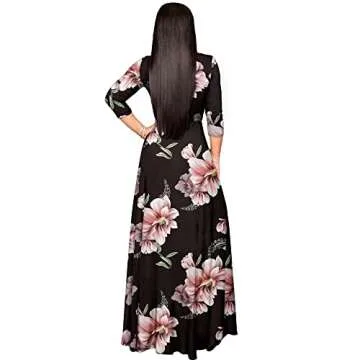 AOMONI Women's Maxi Floral Print Dress for Every Occasion