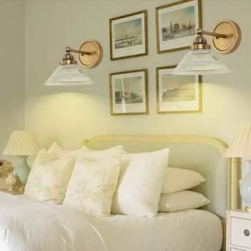 Dimmable Vintage Wall Sconce with Remote Control