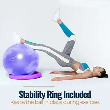 Mind Body Future 65cm Anti-Burst Yoga Ball for Fitness