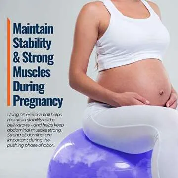 Mind Body Future 65cm Anti-Burst Yoga Ball for Fitness