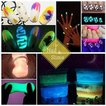 Vibrant Glow In The Dark Pigment Powder Kit