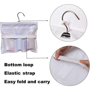 MISSLO Shower Caddy 5 Pockets for Travel and Home