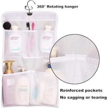 MISSLO Shower Caddy 5 Pockets for Travel and Home