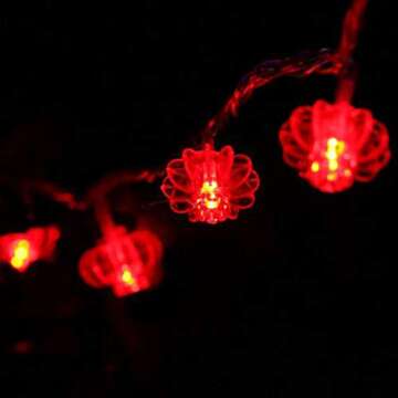 Remote Plug-in Lantern String Lights for Festive Decor