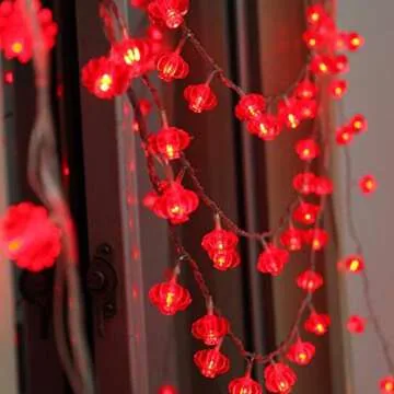 Remote Plug-in Lantern String Lights for Festive Decor