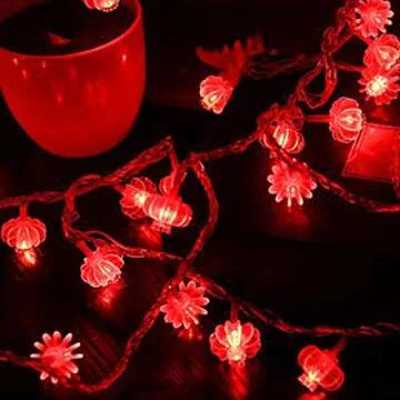 Remote Plug-in Lantern String Lights for Festive Decor