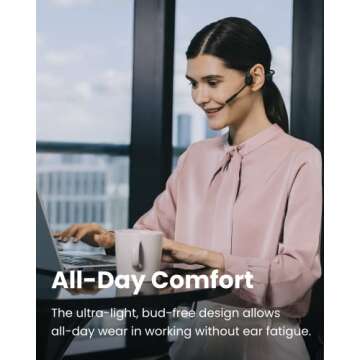 Shokz (AfterShokz)OpenComm UC Bone Conduction Bluetooth Stereo Computer Headset with Loop100 USB-A A...