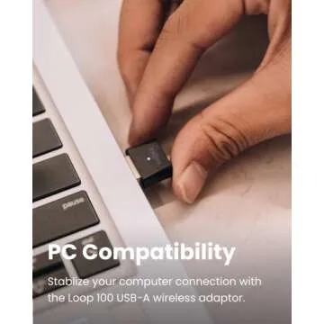 Shokz (AfterShokz)OpenComm UC Bone Conduction Bluetooth Stereo Computer Headset with Loop100 USB-A Adapter-Wireless PC Headphones Noise-Canceling Boom Microphone for Home Office Use,with Bookmark