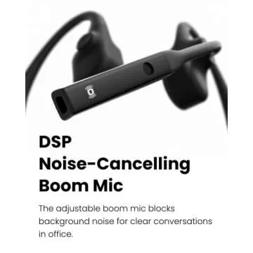 Shokz (AfterShokz)OpenComm UC Bone Conduction Bluetooth Stereo Computer Headset with Loop100 USB-A Adapter-Wireless PC Headphones Noise-Canceling Boom Microphone for Home Office Use,with Bookmark