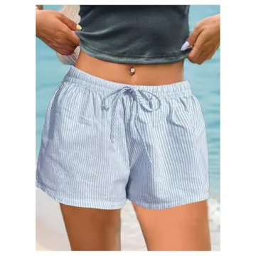 Trendy RoseSeek Striped Summer Boxer Shorts for Casual Wear