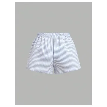 Trendy RoseSeek Striped Summer Boxer Shorts for Casual Wear