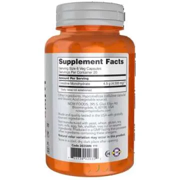NOW Foods Sports Nutrition Creatine Monohydrate 750 mg - 120 Veg Capsules