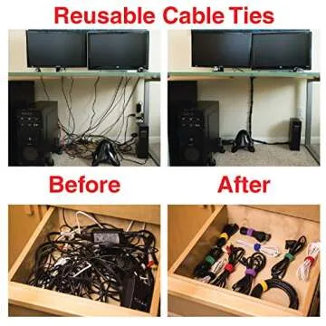 ENVISIONED Desktop Cable Organizer for Tidy Spaces