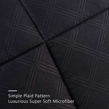 MERRY HOME 10 Piece California King Comforter Set Bed-in-A-Bag with Sheet Set - Plush Luxury 430GSM Solid Color Embroidered Comforter Set with Quilted Pattern for All Season, Black