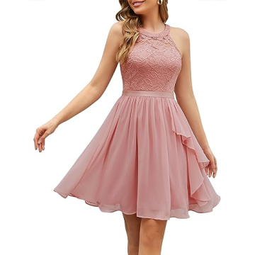 Wedtrend Teens Semi Formal Halter Dress: Elegant A-Line Bridesmaid Dress for 2024
