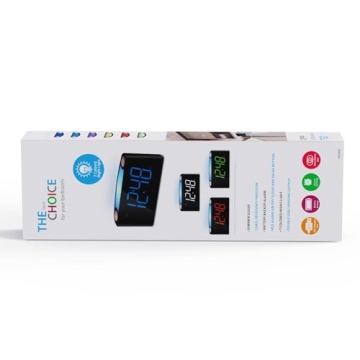 Digital Alarm Clock - Color Night Light & USB Charger