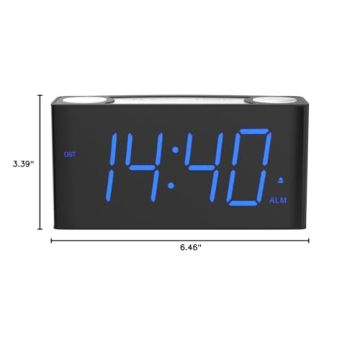 Digital Alarm Clock - Color Night Light & USB Charger