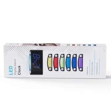 Digital Alarm Clock - Color Night Light & USB Charger