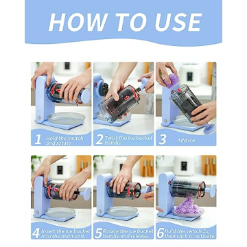 Portable Shaved Ice Maker - Slushie Machine for Home