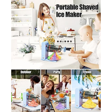 Portable Shaved Ice Maker - Slushie Machine for Home