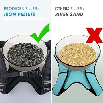 Prodigen Weighted Vest for Women and Men 8 Lbs with Reflective Stripe and Double Adjustable Buckle S...