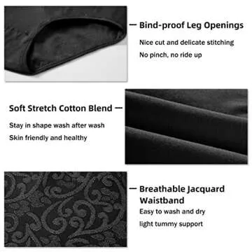 YaShaer Women's Briefs Underwear Cotton High Waist Tummy Control Panties Ladies Panty 5 Pack Size L