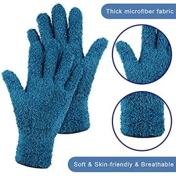 Bencailor Microfiber Dusting Gloves - 6 Pairs for Efficient Cleaning