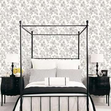 Norwall Butterfly Toile Wallpaper – Elegant & Easy to Install