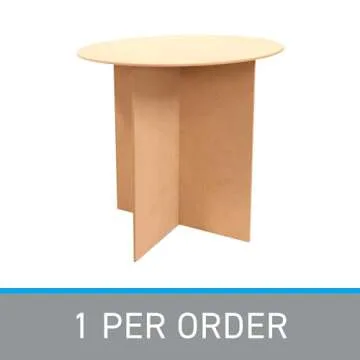 SSWBasics 30 Inch Round Wood Display Table - 250 lbs Capacity